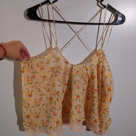 Wet Seal Spaghetti Floral Top - Picture 3 of 10